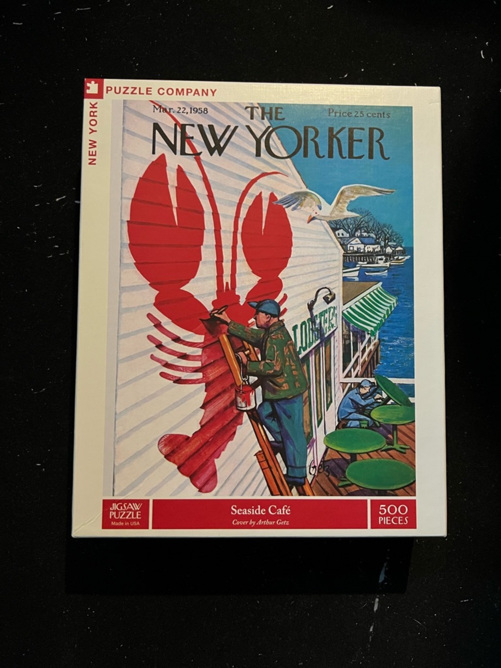 The New Yorker Seaside Café 500-Piece Jigsaw Puzzle - Red/Blue